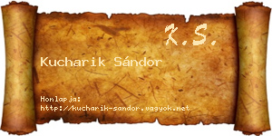 Kucharik Sándor névjegykártya